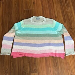 Stunning Colorful Lightweight Knit Sweater